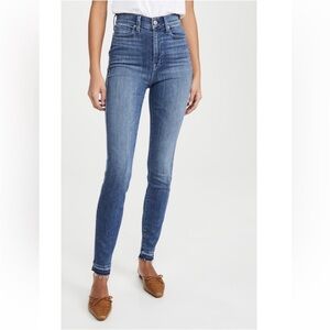 AYR Jean The Riser Psychic City Dark Wash Stretch Cotton Raw Hem Sz 26 x 28